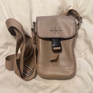 Calvin Klein Beige Messenger Bag for Men